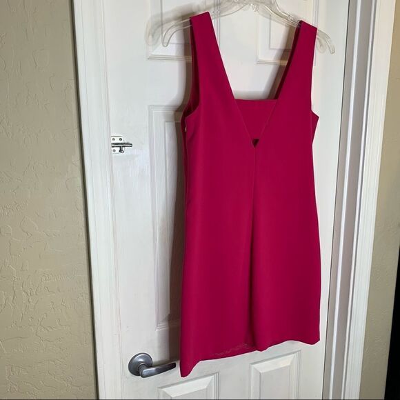 Trina Turk Fuchsia Dress Size 10 Keyhole Cutout - Picture 2 of 10